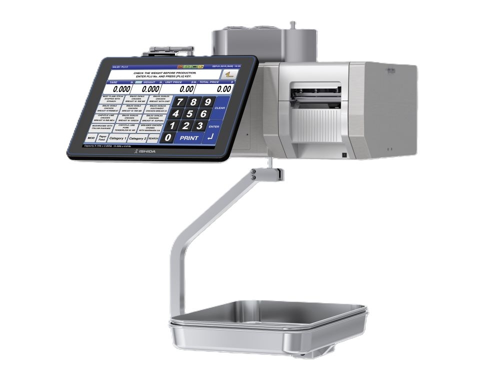 Ishida Uni-10 Hanging Dual Range PC-based, Price Computing Scale with Printer and Color Touchscreen, 30 lb x 0.01 lb, NTEP approved
