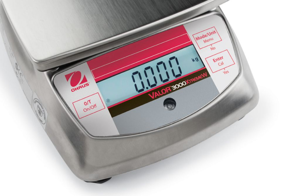 Ohaus V31XW3 Valor 3000 Compact Bench Scale, 3 kg x 1 g, NTEP Certified
