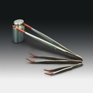 Forceps with silicone-coated tips: 105 mm, for 1 mg to 5 g (SART-PN YAW31)