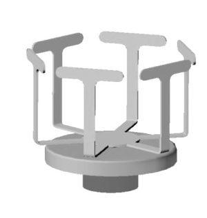 Titanium holder for titration vessels and round bottom flasks - for semi-micro and analytical balances (SART-PN YSH37)