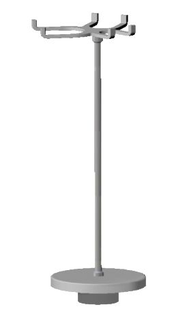 Titanium holder for syringes, vertical - for semi-micro and analytical balances (SART-PN YSH46)